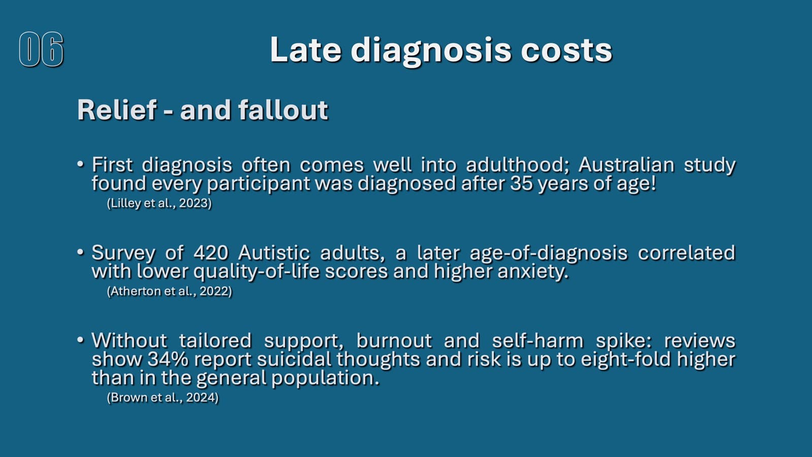 Late diagnosis costs