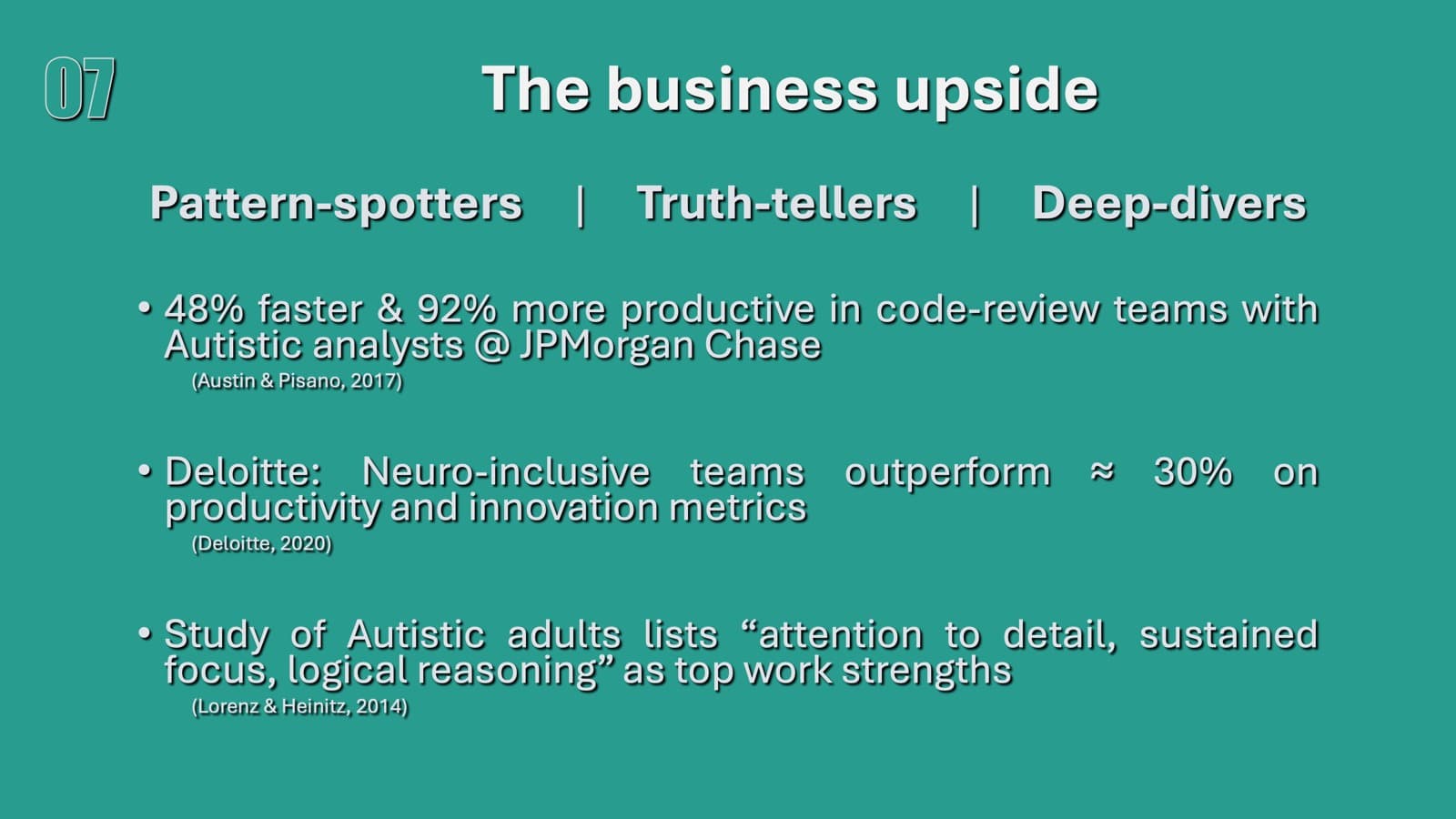 The business upside